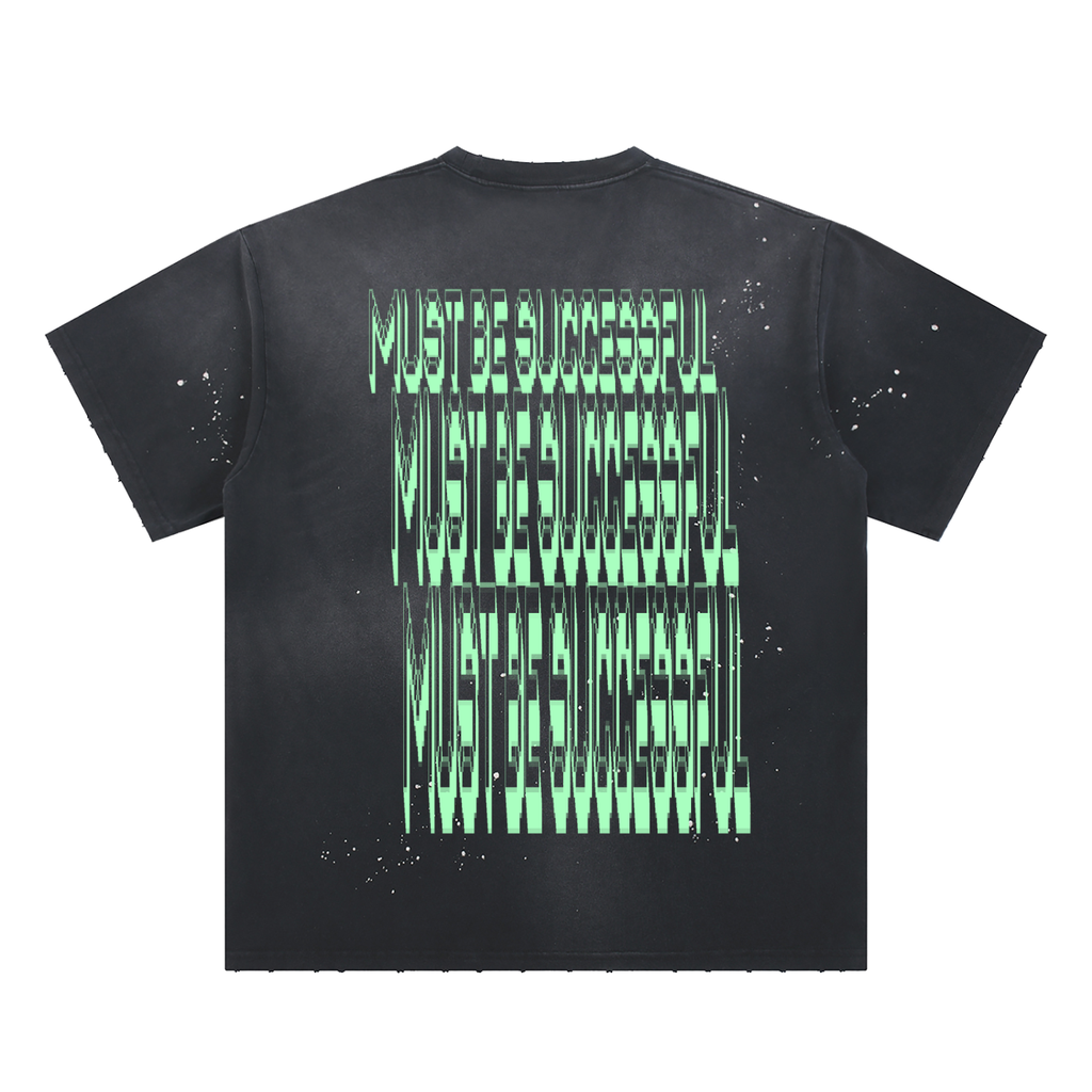 Hand-Frayed Sunfade Paint Splatter T-Shirt