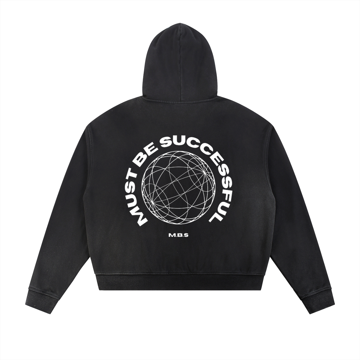 Sun Fade Frayed Raw Edge Fleece Zip Hoodie