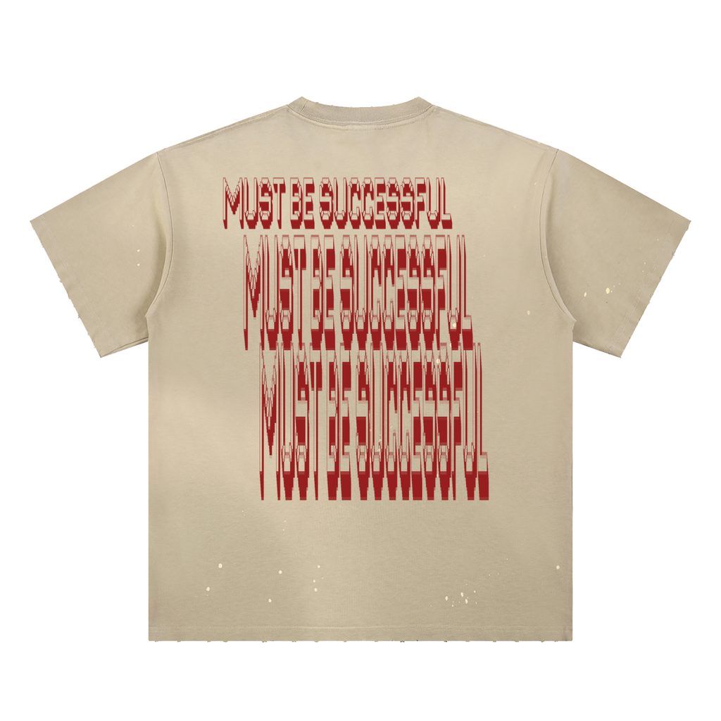 Hand-Frayed Sunfade Paint Splatter T-Shirt