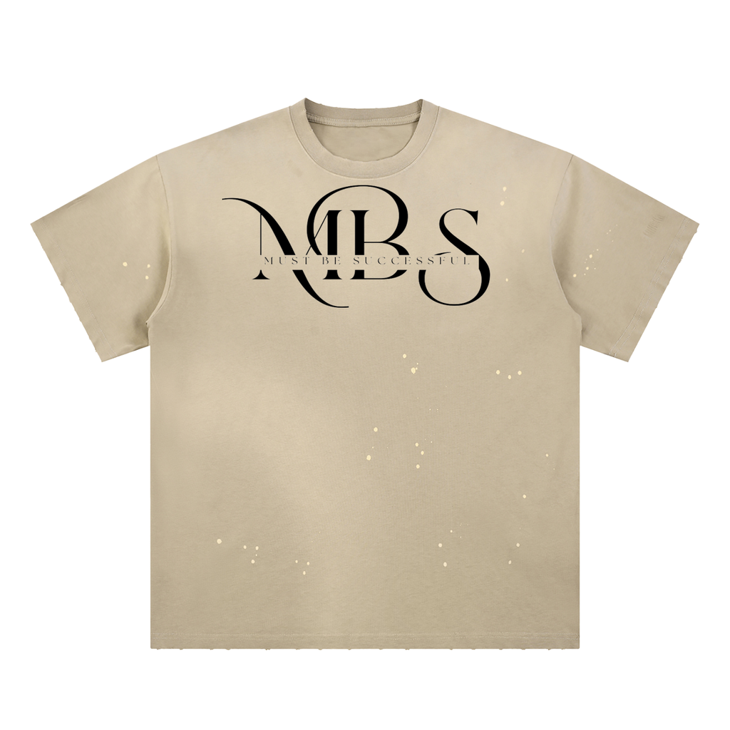 Hand-Frayed Sunfade Paint Splatter T-Shirt