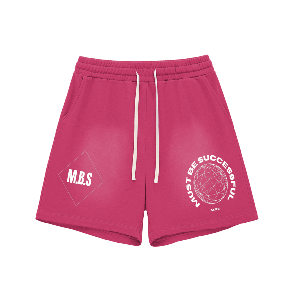Sun Fade Raw Edge Cotton Shorts