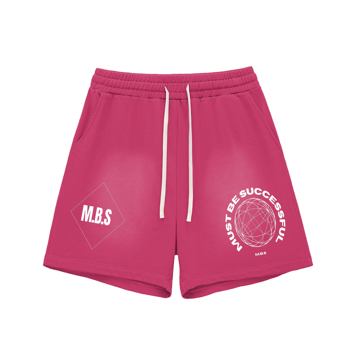Sun Fade Raw Edge Cotton Shorts