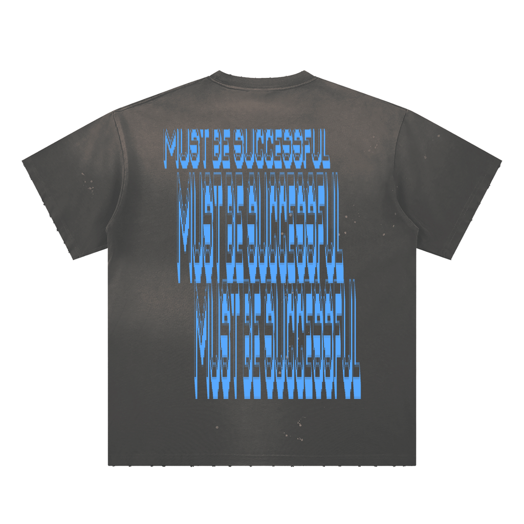 Hand-Frayed Sunfade Paint Splatter T-Shirt