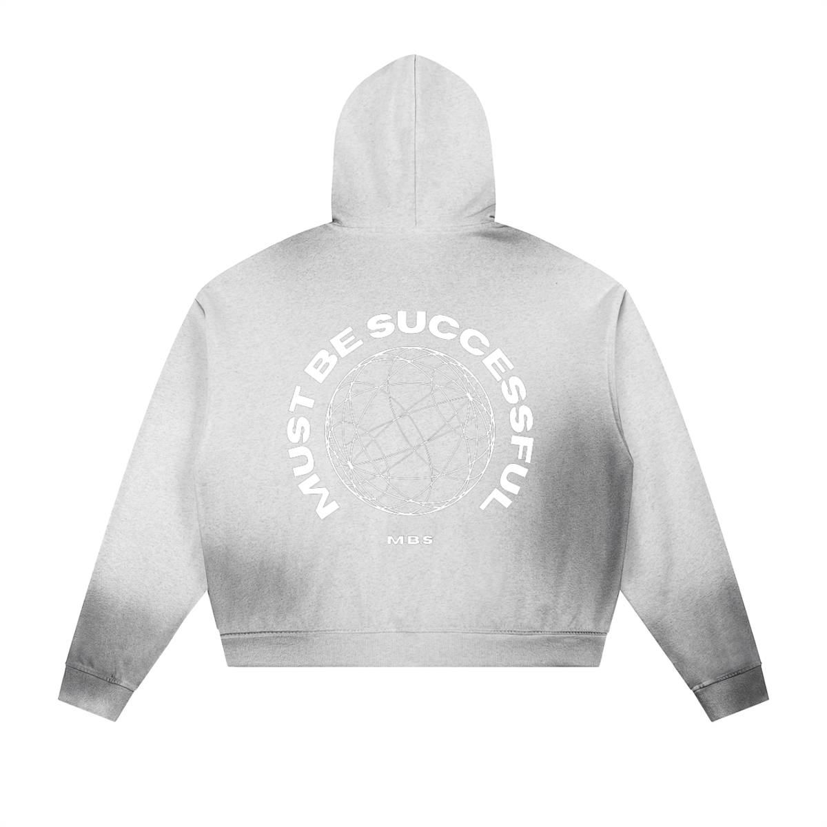 Sun Fade Frayed Raw Edge Fleece Zip Hoodie