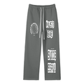 Unisex Solid Color Fleece Straight Leg Pants